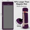 Yoga Mat with Strap – 10mm & 12mm Thick Yoga Mat, Non-Skid Dual Surface Workout Mat, Eco-Friendly POE Yoga Mats for Women Men Kids, Perfect Exercise Mat for Pilates, Yoga, and Floor Workouts, Includes Carrying Strap.
