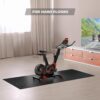 ZENY Exercise Equipment Mat Treadmill Mat 8x3 ft Floor Mat High Density Fitness Gym Mat for Indoor Bike Cycling Mat,Jump Rope Mat,Elliptical Mat,Hard Floor Carpet Protection Black
