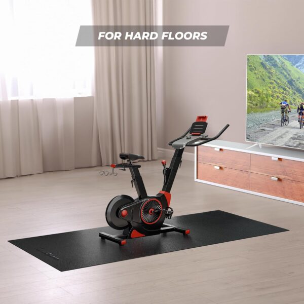 ZENY Exercise Equipment Mat Treadmill Mat 8x3 ft Floor Mat High Density Fitness Gym Mat for Indoor Bike Cycling Mat,Jump Rope Mat,Elliptical Mat,Hard Floor Carpet Protection Black