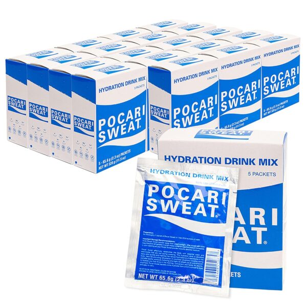 Pocari Sweat Powder - 20 Box Case, 5 Packets Per Box, 100 Packets Total, Now in the USA, Restore the Water and Electrolytes, Hydration That is Smarter Than Water, Japan's Favorite Hydration Drink