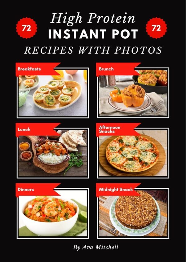High Protein Instant Pot Recipes With Original Photos for Every Dish!: 72 Delicious Healthy Fit Lifestyle Meals Ideas