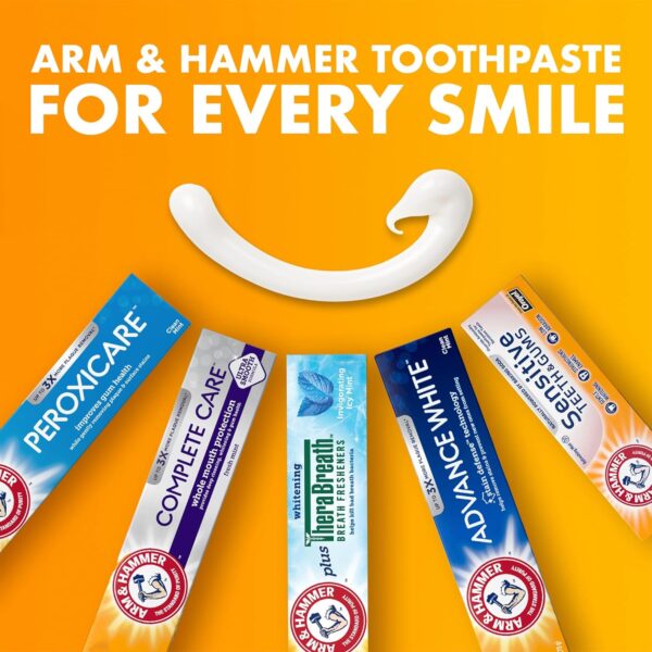 Arm & Hammer Advance White Toothpaste, Clean Mint Flavor, Stain Defense Technology, 6 Ounce (Pack of 4)