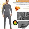Men's Compression Base Layers Long Johns Winter Gear with Fleece Lined for Skiing