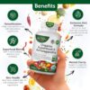 Organic Superfood Greens Fruits and Veggies Complex with Ashwagandha - 2 in 1 Supplement with 14 Greens Fruits & Vegetables with Ashwagandha Rich in Antioxidants - Non-GMO 90 Capsules