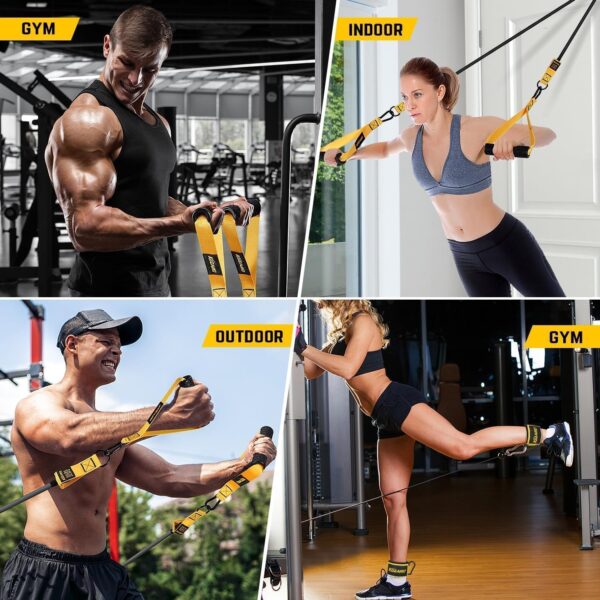Resistance Bands for Working Out, 300lbs/360lbs Heavy Exercise Bands with Handles, Workout Bands for Men, Weight Bands Set for Muscle Training, Strength, Slim, Yoga, Home Gym Equipment