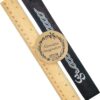 Incense Holder with Om Symbol - Black Wooden Tray with Painted White Om Design - for Incense Sticks, Meditation Accessories, Room Decor - 10 Inches