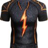 Red Plume Mens 3D Digital Printing Short Sleeve T-Shirt Outdoor Running Yoga Fitness Tight Shirt for Men