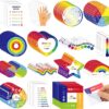 Tenceur 120 Pcs Adhesives Anxiety Sensory Stickers with Inspirational Quotes Mindfulness Relief Calm Stickers Anti Stress Sensory Items School Counselor Supplies Fidget Textured Strips for Adult