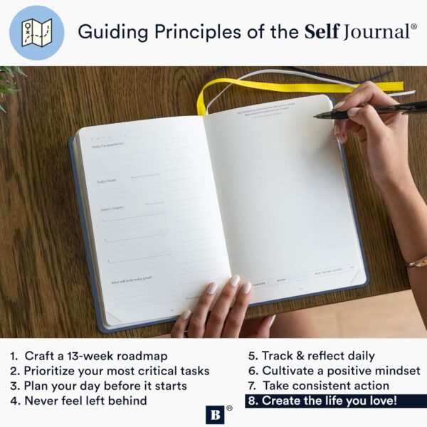 BestSelf 2025 Self Journal Distance Navy - Undated 13-Week Journal for Planning and Productivity