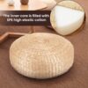 2 Pcs Round Floor Cushion Sitting for Adults, Tatami Floor Pillow for Living Room, Hand Woven Straw Seat(16.8 Diameter x 8 Height)