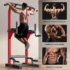SogesPower Power Tower Pull Up Bar Station Multi-Function Pull Up Bar Stand for Home Gym, Adjustable Height Pull Up Dip Station Dip Bar Strength Training Fitness Equipment,Up to 500LBS