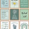 Lincia 9 Pcs Mental Health Posters Boho Therapy Office Decor Motivational Counselor Psychology Posters, 8 x 10 in(Green)