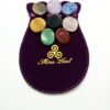 Chakra Stones 8 PCS Kit, Oval Shape, Tumbled & Polished, for Use in Grounding Balancing Soothing Meditation Reiki or as Worry Stones, Hot Spa Rock & Massage (8-pcs Chakra Stones)