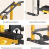SogesHome Power Tower Pull Up Bar and Dip Stand,10 Adjustable Height Assistive Trainer Dip Station,Multi-Function Strength Training Fitness Workout Station for Home Gym Fitness Equipment，Capacity 500LBS