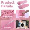 ROYALAY 2 Pcs Yoga Bolster Pillow for Restorative Yoga, Rectangular and Cylinder Meditation Pillow Set with Carrying Handles, Supportive Cushion for Exercise Workout Stretching Meditation,Pink