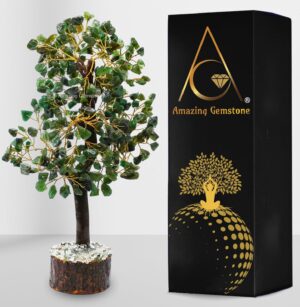 Crystals and Healing Stones Birthday Gifts for Women - Green Aventurine Crystal Tree of Life Home Decor Stocking Stuffers, Bookshelf Decor, Room Decor Meditation Gift Unique Birthday Gifts for Men