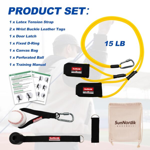 Resistance Bands for Baseball Pitchers, Baseball Bands for Improve Arm Strength & Pitching Training, Baseball Training Bands for All Skill Levels