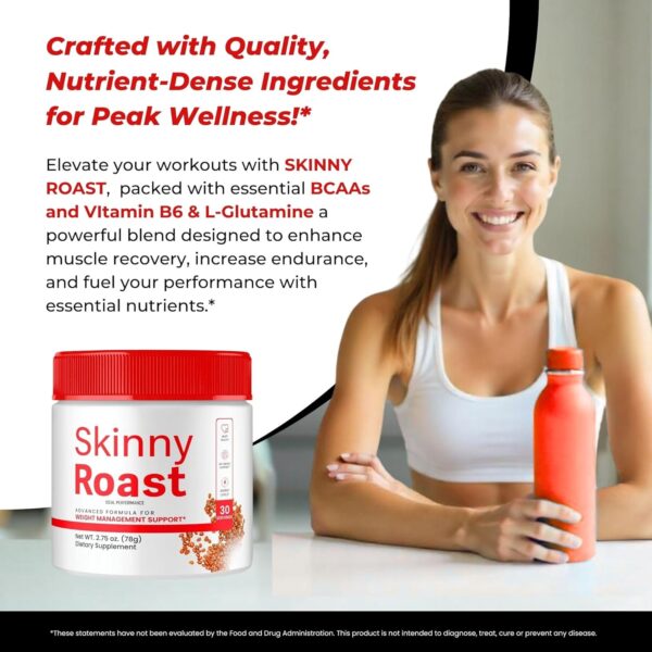 Skinny Roast Powder, Skinny Roast Coffee Advanced Formula Supplement, SkinnyRoast Supplement to Support Healthy Lifestyle, Official SkinnyRoast Overall Health and Fitness Reviews (1 Pack)