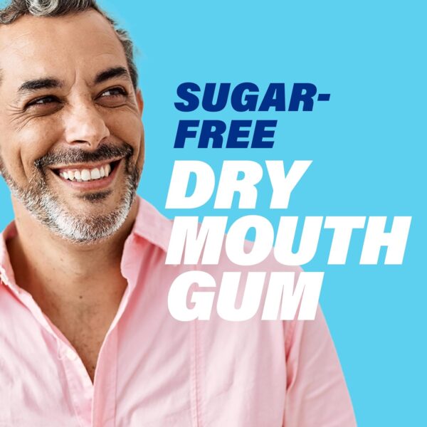 ACT Dry Mouth Moisturizing Gum, 20 Pieces, With Xylitol, Sugar Free Soothing Mint
