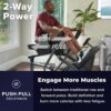 Teeter Power10 Rower with 2-Way Magnetic Resistance Elliptical Motion - Indoor Rowing Machine w/Bluetooth HRM Connectivity, Teeter Move App - Free Classes & Coaching