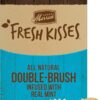 Merrick Fresh Kisses Natural Dental Chews Toothbrush Shape Treat Infused With Real Mint Medium Dogs - 30 ct. Box