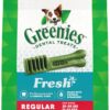 Greenies Regular Natural Dental Care Dog Treats Fresh Flavor, 12 oz. Pack (12 Treats)