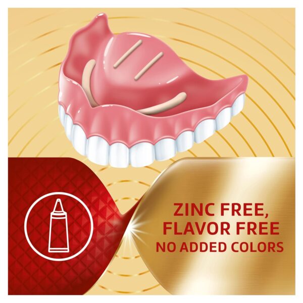 Super Poligrip Power Max Power Hold plus Seal Denture Adhesive Cream, Denture Cream for Secure Hold and Food Seal, Flavor Free - 2.2 oz