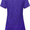 Kimmery Workout Tops for Women Short Sleeve Shirts for Women Quick Dry Line Decor Yoga Tops