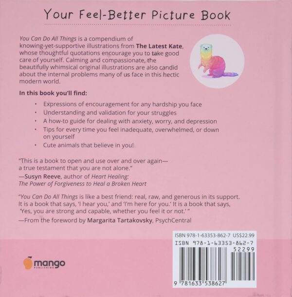 You Can Do All Things: Drawings, Affirmations and Mindfulness to Help With Anxiety and Depression (Book Gift for Women) (TheLatestKate)