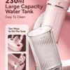 Portable Mini Water Dental Flosser for Teeth Cleaning Pick,Travel Oral Irrigator with Telescopic Water Tank,4 Modes and Waterproof Design-Perfect for Braces,Bridges,Home&Travel Dental Care