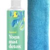 ASUTRA Yoga Mat Cleaner Spray (Uplifting Eucalyptus), 4 fl oz - No Slippery Residue, Organic Essential Oils, Deep-Cleansing for Fitness Gear & Gym Equipment, Microfiber Towel Included