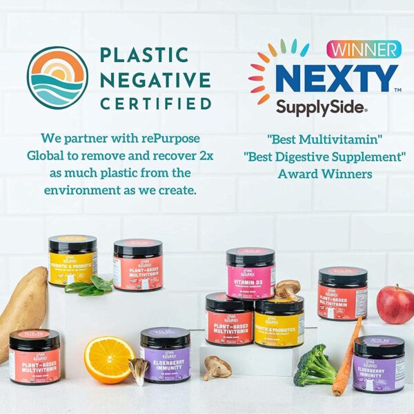 Llama Naturals Real Fruit Gummy Vitamins for Kids, No Added Sugar Cane, Beta Carotenes, Whole Food Multivitamin, Vegan Toddler Gummies, Plant Based, Organic, Chewable 90 ct (30-45 Days) Strawberry