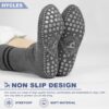 HYCLES 3 Pairs Grip Pilates Socks for Women, Non-slip Yoga Athletic Slipper Socks for Workout Hospital