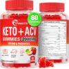 Apple Cider Vinegar Keto ACV Gummies with Mother, Max Strength Advanced 2000mg with Probiotics & Vitamin B12, for Digestion, Metabolism, Cleanse & Detox Diet, 60 Count