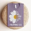 Love in Faith | I Can Do All Things Daisy | Christian Shirts for Women | Faith-Based Apparel | Christian Gifts