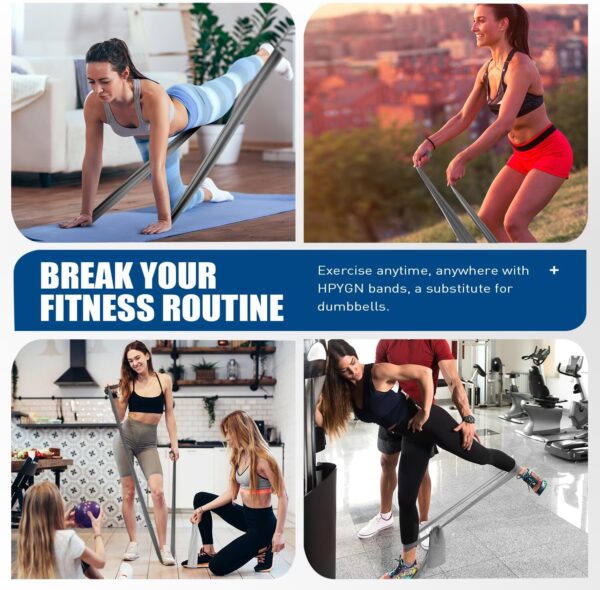 Resistance Bands, Exercise Bands, Physical Therapy Bands for Strength Training, Yoga, Pilates, Stretching, Stretch Elastic Band with Different Strengths, Workout Bands for Home Gym