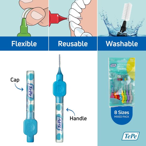 TEPE Interdental Brush Original, Soft Dental Brush for Teeth Cleaning, Mixed Pack