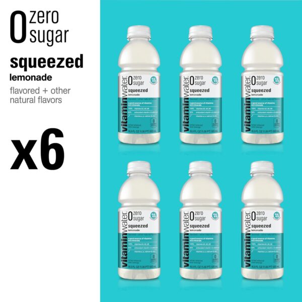 vitaminwater zero Squeezed, 16.9 fl oz, 6 Pack