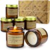 6 Pack Candles for Home Scented Aromatherapy Candle Gift Set for Women Soy Wax Long Lasting Amber Jar Candles Gift for Birthday Mother's Thanksgiving Day Present