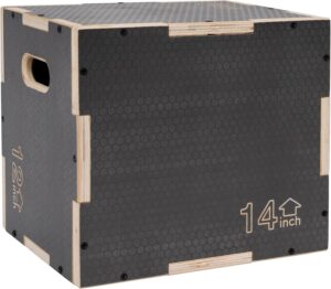 3 in 1 Non-Slip Wooden Plyo Box Plyometric Box Jumping Exercise, Multiple Sizes