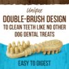 Merrick Fresh Kisses Natural Dental Chews Toothbrush Shape Treat Infused With Real Mint Medium Dogs - 30 ct. Box