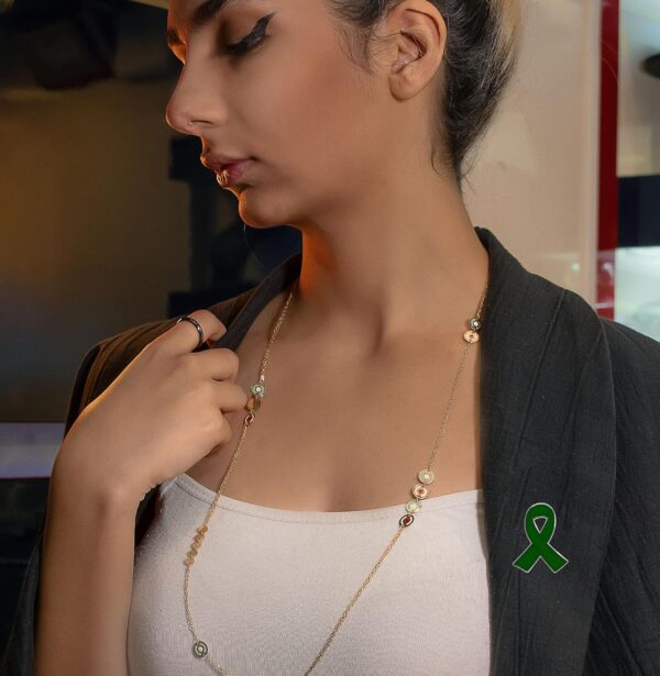25/50/100/200 pieces Green Ribbon Pin Mental Health Awareness Lapel Pins Green Ribbon Brooch Hope Pin for Charity Fundraiser Supplies Bulk