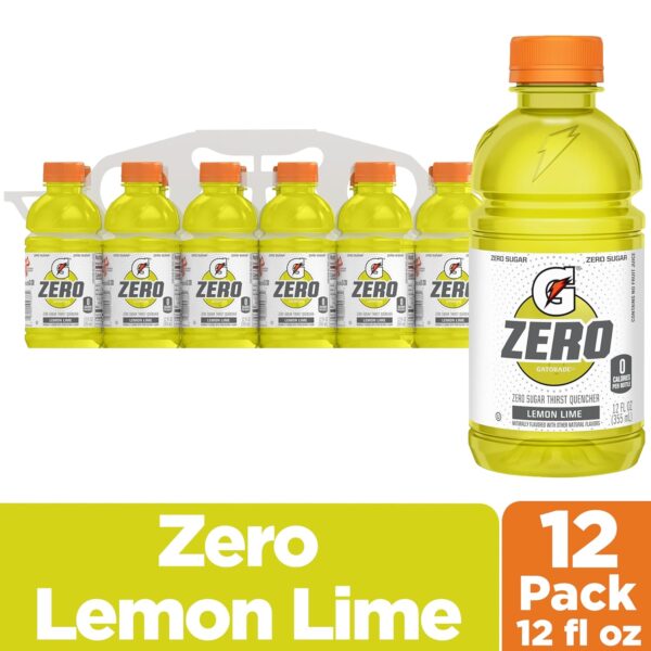 Gatorade G Zero Sports Drink, Lemon Lime, 12 Fl Oz (Pack of 12)