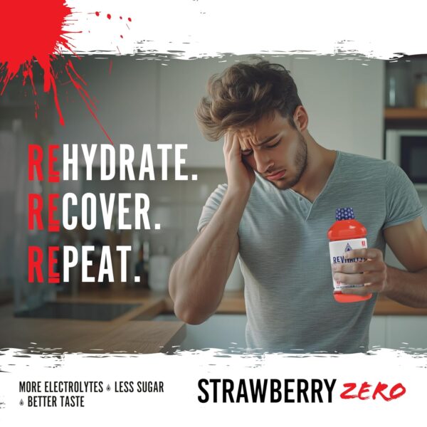 Strawberry Zero Sugar - Replenishes Electrolytes - Multi-Purpose Recovery and Electrolyte Drink - Rapid Hydration Drink - 12 Pack - 20 Ounce Bottle - Zero Sugar