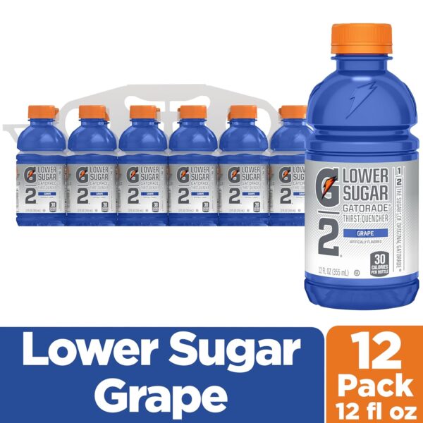 Gatorade G2 Grape, 12 Fl Oz Bottles, 12 Pack