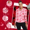 WOWENY Women's Long Sleeve Athletic Shirts Quarter Zip Pullover Collared T-Shirt Workout Print Tennis Top