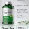 Horbäach EGCG Green Tea Extract Pills | 180 Capsules | Max Potency | Non-GMO & Gluten Free Supplement