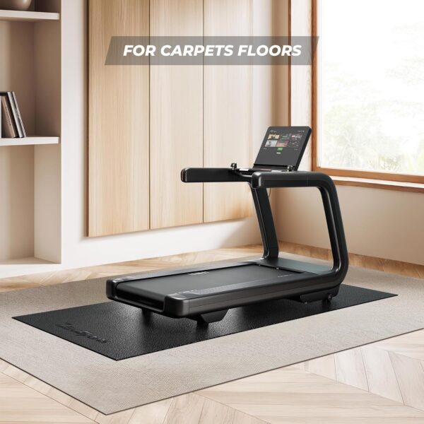 ZENY Exercise Equipment Mat Treadmill Mat 8x3 ft Floor Mat High Density Fitness Gym Mat for Indoor Bike Cycling Mat,Jump Rope Mat,Elliptical Mat,Hard Floor Carpet Protection Black