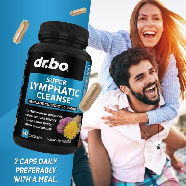 Lymphatic Drainage Supplements Pills - Lymphatic Support Total Herbal Cleanse Products Echinacea, Ginger, Dandelion, Red Root & Red Clover Supplement - Lymph Node Detox Cleanse Lymph System Drainage