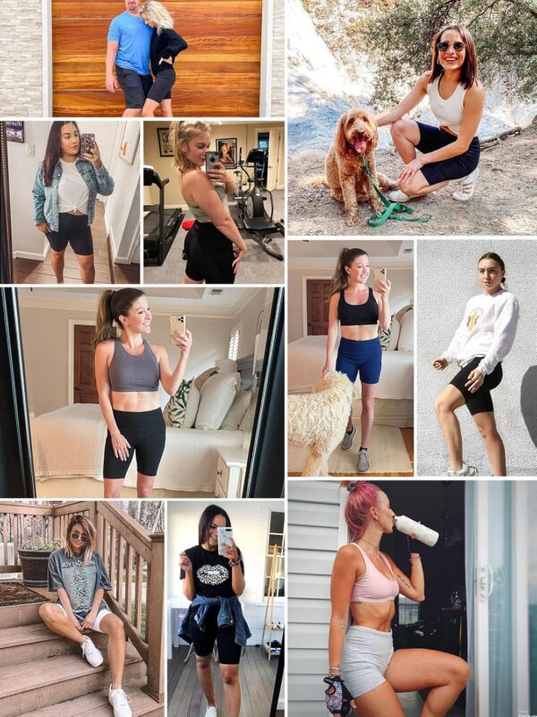 BALEAF Women's 8"/ 5"/ 3" Biker Shorts High Waist Yoga Workout Gym Running Volleyball Spandex Shorts with Pockets